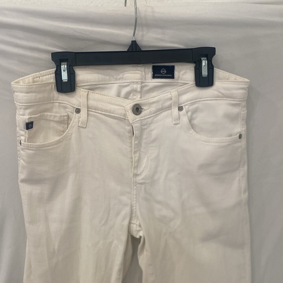 AG Adriano Goldschmied Straight cuffed White Denim size 28 - Picture 2 of 9